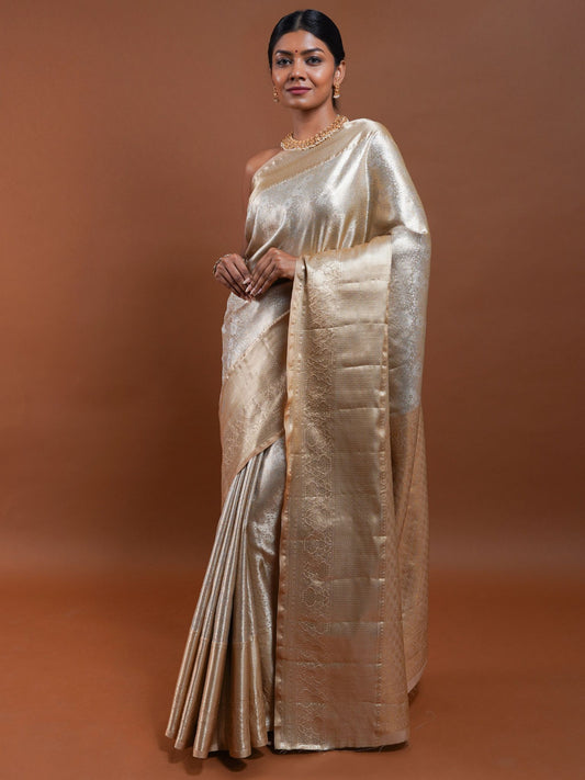 Regal Golden Kanchipuram Silk Saree