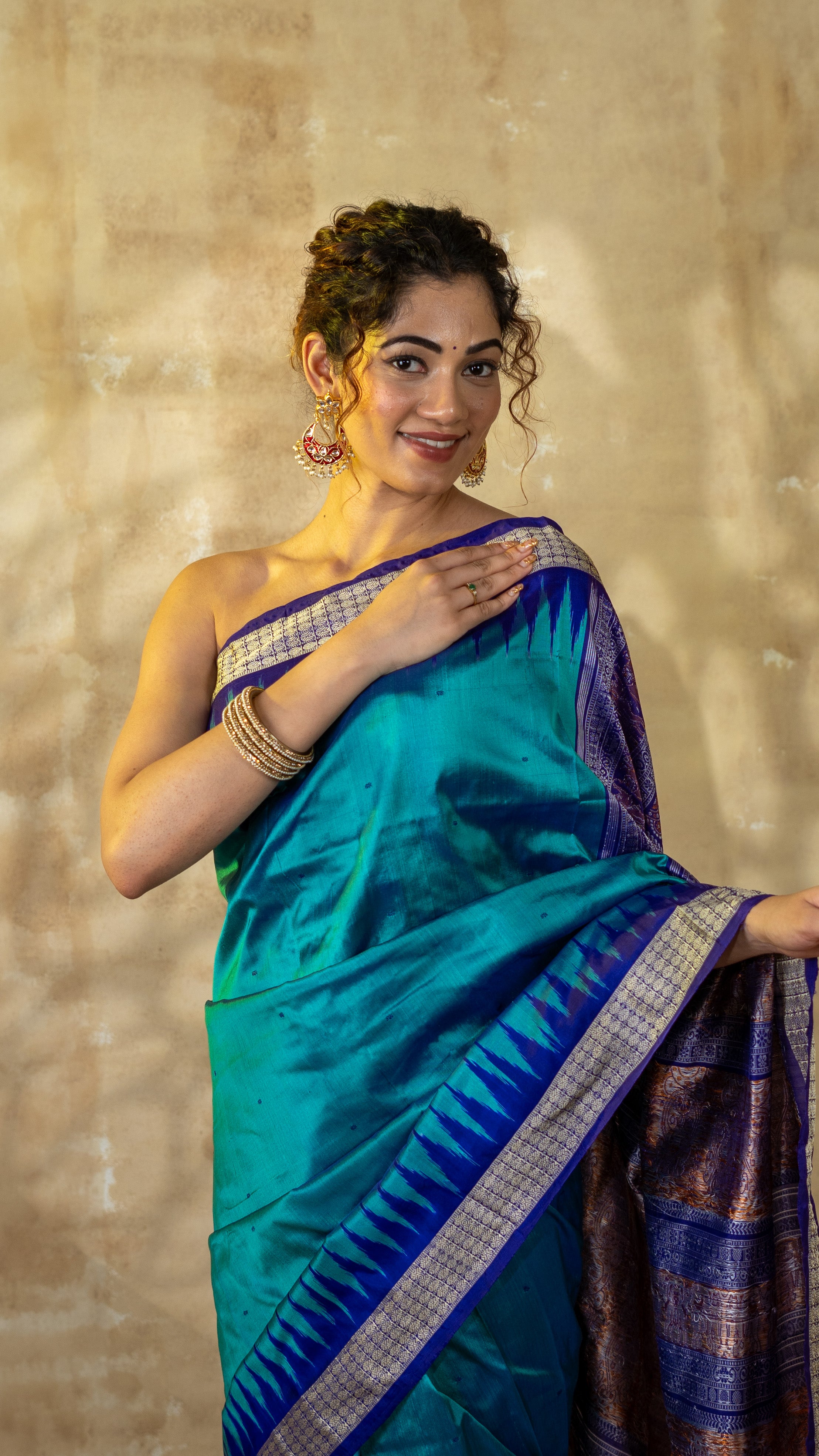 Ikkat saree collection top