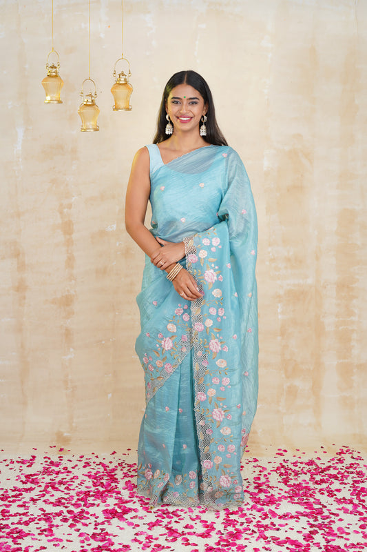 tissue sarees online