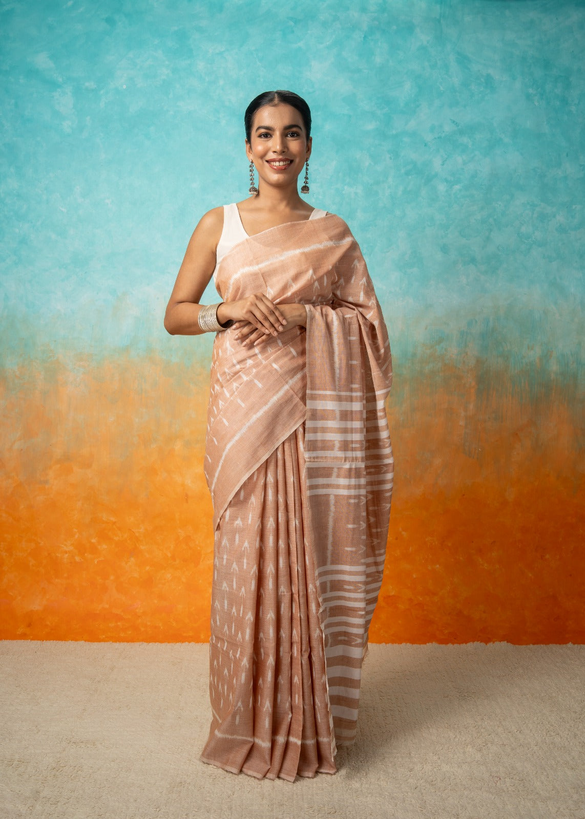 Peach Cotton Saree | Saree, Indian outfits, How to wear